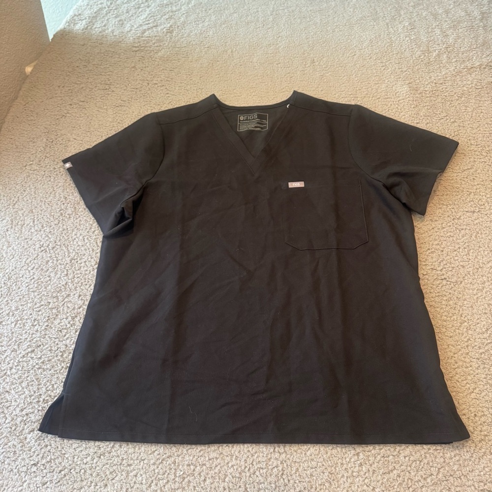 Figs Woman’s Catarina One-Pocket Scrub Top Size XXL Color Black